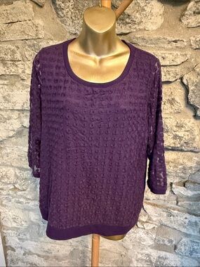 Lace Front Scoop Neck Top